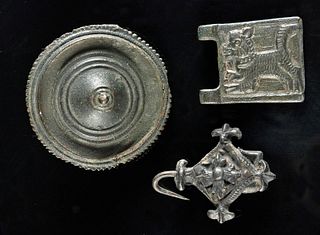 Roman Fibula, Byzantine Belt Plate, Post Medieval Clasp