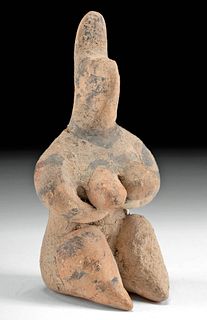 Tell Halaf Pottery Nude Idol Seated Female