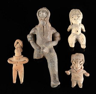4 Pre-Columbian Pottery Figures - Colima / Chupicuaro