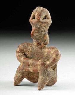 Nayarit Bichrome Seated Warrior Figure