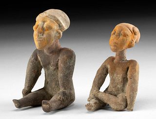 Jamacoaque Pottery Seated Figures (pr)