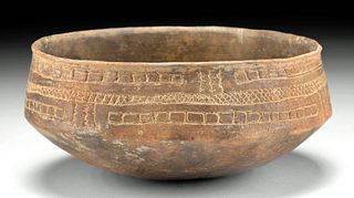 Prehistoric Mississippian Caddo Pottery Bowl