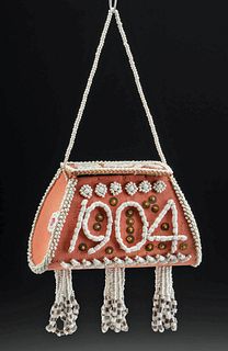 1904 Iroquois Beaded Cloth Novelty Purse Box