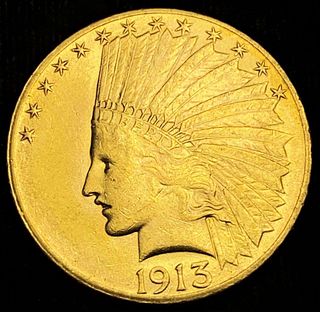 1913 Gold $10 Indian Head MS63
