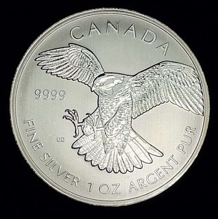 2014 Canada $5 Bald Eagle 1 ozt .9999 Silver