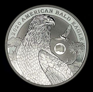 2020 Tuvalu American Bald Eagle 1 ozt .9999 Silver Dollar