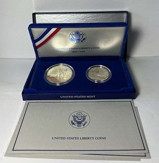 1986-S United States Statue Liberty Proof Set (2-coins) 