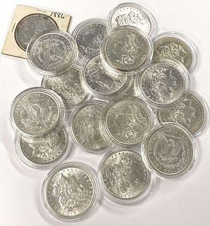1882-1901 Morgan Silver Dollars (18-coins)