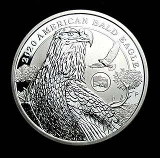 2020-P Tuvalu Proof American Bald Eagle 1 ozt .9999 Silver Dollar