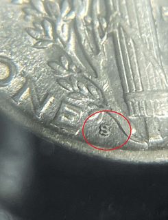 1945-S Micro "S" Mercury Silver Dime