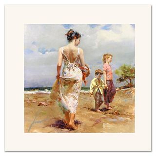 Pino (1939-2010) "Mediterranean Breeze" Limited Edition Giclee. Numbered and Hand Signed; Certificate of Authenticity.
