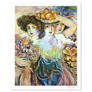 Zamy Steynovitz (1951-2000), "Three Women" Limited Edition Lithograph, Numbered and Hand Signed with Letter of Authenticity.
