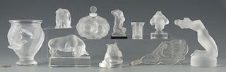 Group of Lalique Glassware, 10 pcs