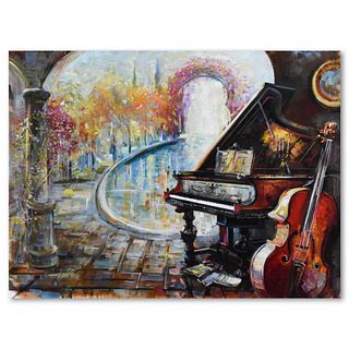 Vadik Suljakov, "Duet Classique" Original Oil Painting on Canvas, Hand Signed with Letter of Authenticity.