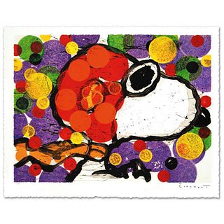 Synchronize My Boogie-Evening Limited Edition Hand Pulled Original Lithograph by Renowned Charles Schulz Protege, Tom Everhart. Numbered and Hand Sign
