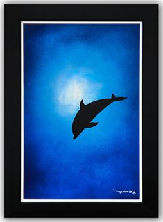 Wyland- Original Painting on Canvas "Dolphin"