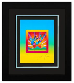 Peter Max- Original Lithograph "Cosmic Flyer on Blends"