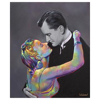 Jim Warren, "Opposites Attract" Hand Signed, Artist Embellished AP Limited Edition Giclee on Canvas with COA