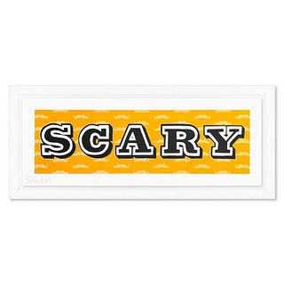 Ben Eine, "Scary" Framed Limited Edition Screen Print, Numbered and Hand Signed with Letter of Authenticity.