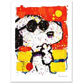 Cool & Intelligent Limited Edition Hand Pulled Original Lithograph by Renowned Charles Schulz Protege, Tom Everhart. Numbered and Hand Signed by the A