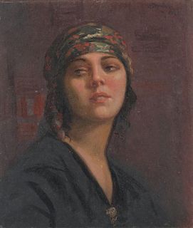 Aurelio Melero, O/B, Orientalist Portrait