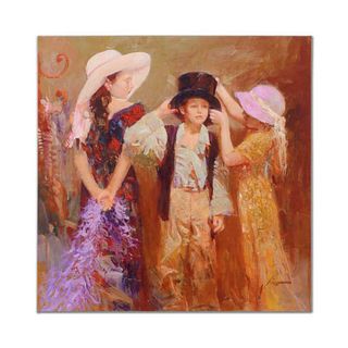 Pino (1939-2010), "Dress Up" Artist Embellished Limited Edition on Canvas, AP Numbered and Hand Signed with Certificate of Authenticity.