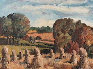 Edward Carlson Landscape w/ Haystacks