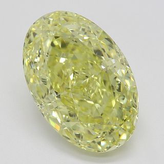 5.03 ct, Natural Fancy Yellow Even Color, VS1, Oval cut Diamond (GIA Graded), Appraised Value: $195,100 