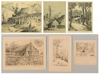 6 Smoky Mtn. Etchings: Cady, Pescheret, and Wray