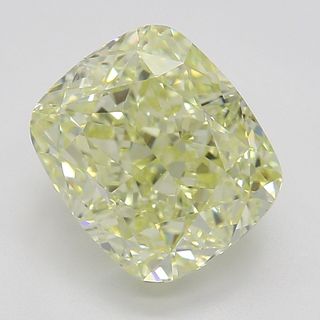 2.00 ct, Natural Fancy Light Yellow Even Color, VVS1, Cushion cut Diamond (GIA Graded), Appraised Value: $31,100 