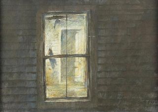 Carl Sublett Watercolor, "Window"
