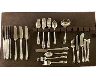 Orchid, Sterling, 1929-1930, International Silver Flatware Set, 31 Pieces