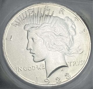 1923 Peace Silver Dollar MS65 Dallas Hoard