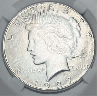1927-S Peace Silver Dollar MS63+
