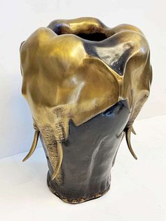 Pierre Jules Mene Bronze Sculpture Elephant Vase Signed / Dated 1870