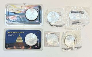 (6-coins) Mixed Years American Silver Eagle