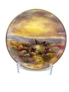 Royal Doulton Hand painted plate with partridges