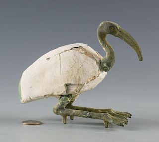Egyptian Bronze Ibis Sculpture