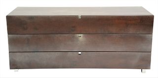 Jimeco Lacquered Goatskin Three Drawer Long Chest