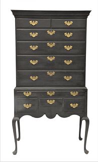 Two Part Benchmade Chippendale Style Highboy