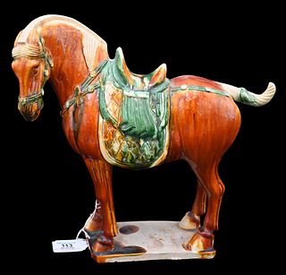 Tang Dynasty Style Pottery Horse