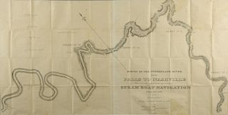 Survey of the Cumberland River, 1834 Steamboat Map