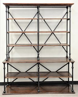 Wood and Metal Etagere