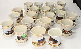 Large Grouping of 20 Horse Themed Occupational Shaving Mugs