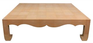 Karl Springer Style Oversized Shagreen Coffee Table