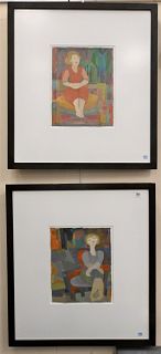 Two Piece Art Lot From Nancy Nikkal (American 20th and 21st Century)