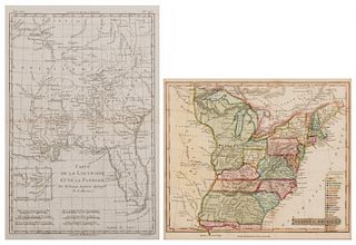 2 Maps, LA/FL and US, Late 18th and early 19th century
