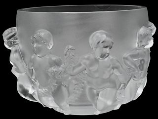 Lalique "Luxembourg" Frosted Crystal Bowl