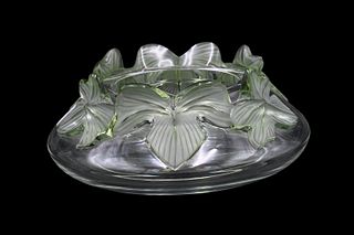 Lalique "Lierre" Ivy Leaf Crystal Bowl