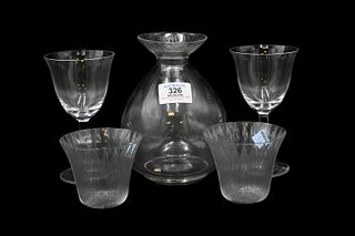 Five Piece Lalique Glass Grouping